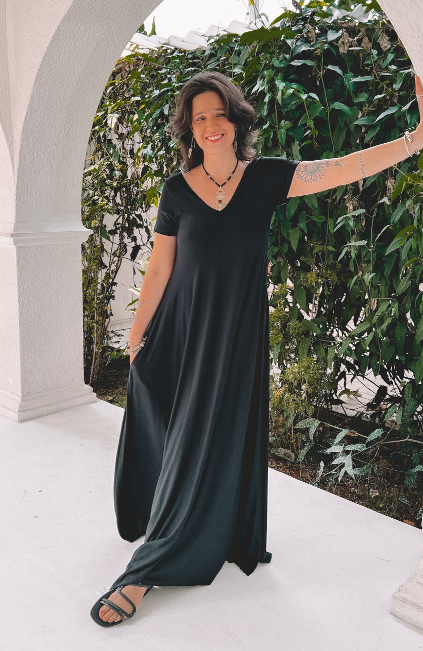 VESTIDO AMPLO PRETO