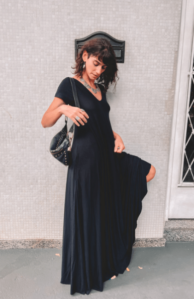 VESTIDO AMPLO PRETO