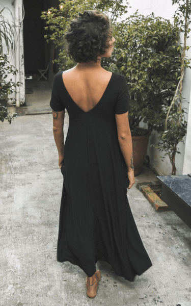 VESTIDO AMPLO PRETO