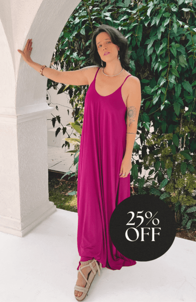 VESTIDO AMPLO ALCINHA ORQUIDEA