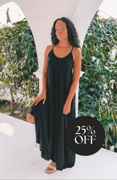VESTIDO AMPLO ALCINHA PRETO