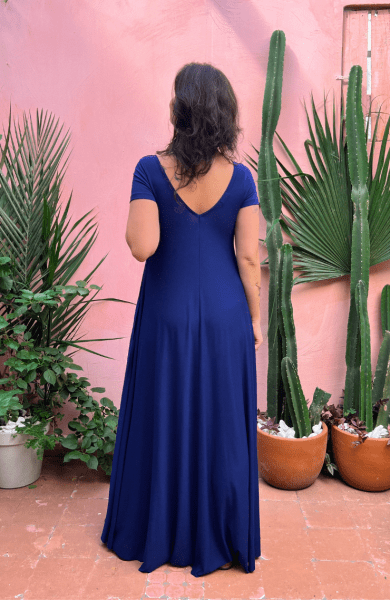 VESTIDO AMPLO AZUL PROFUNDO