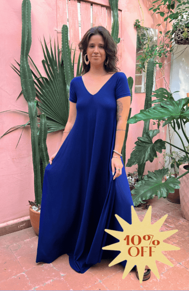 VESTIDO AMPLO AZUL PROFUNDO