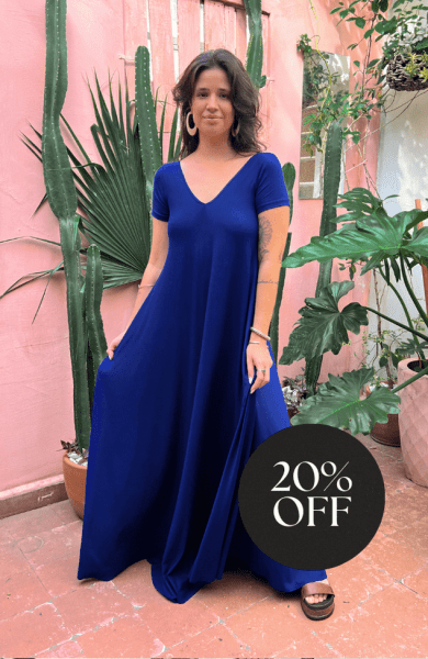 VESTIDO AMPLO AZUL PROFUNDO