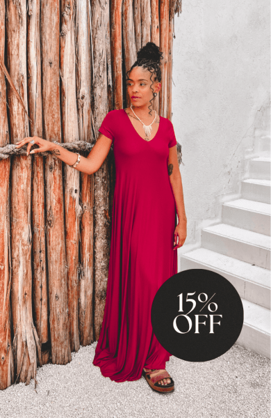 VESTIDO AMPLO VERMELHO BORDO
