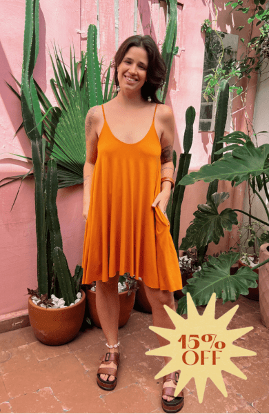 VESTIDO MINI AMPLO ALCINHA AMARELO SERTÃO