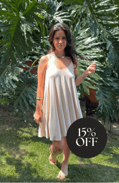VESTIDO MINI AMPLO ALCINHA BAUNILHA