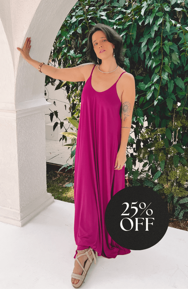 VESTIDO AMPLO ALCINHA ORQUIDEA