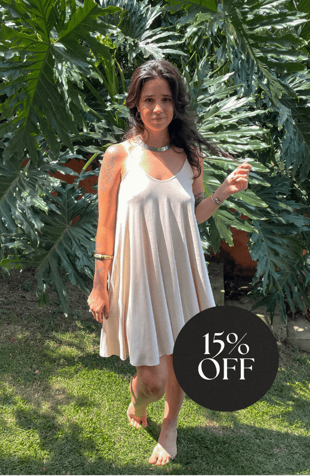 VESTIDO MINI AMPLO ALCINHA BAUNILHA